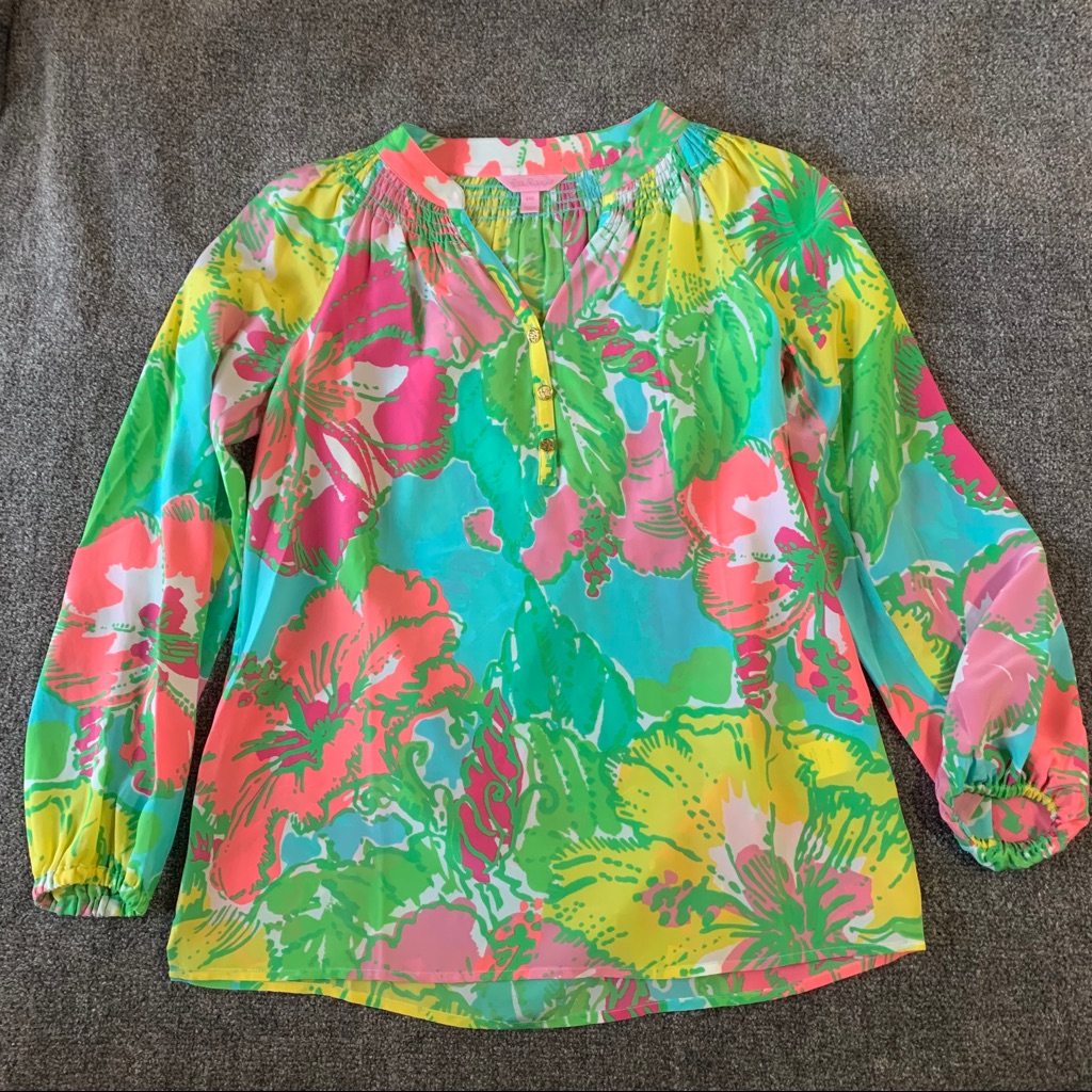 Lilly Pulitzer Elsa Silk Top Nwot